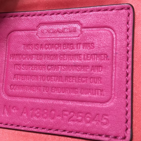 Coach Daisy Spectator Leather Emma Tote Beige/Pink - Picture 15 of 17